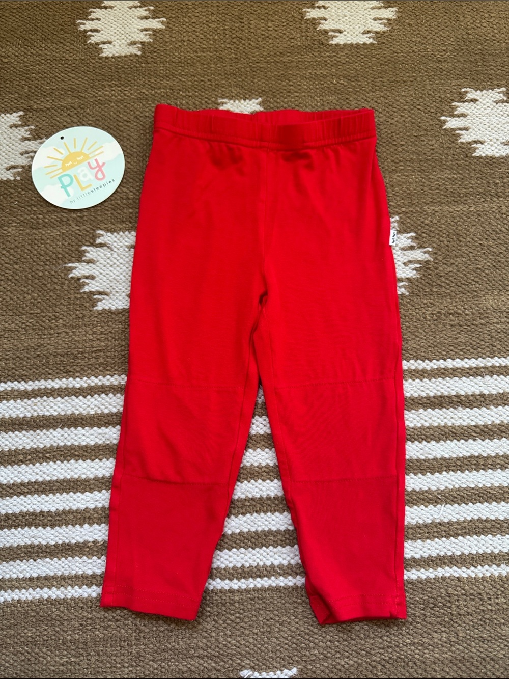 Little Sleepies Play Bright Red Leggings - Excellent Condition!